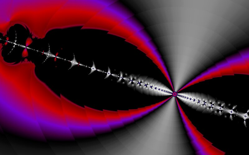 Abstract fractal art with red and purple