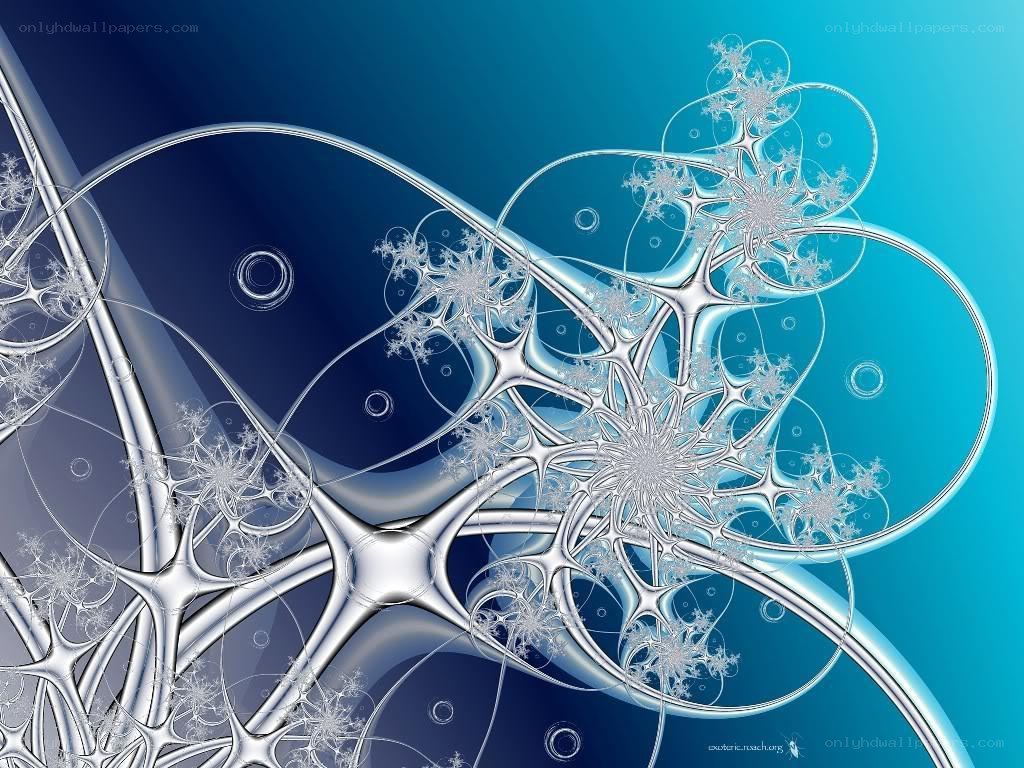 Abstract fractal art with silver patterns