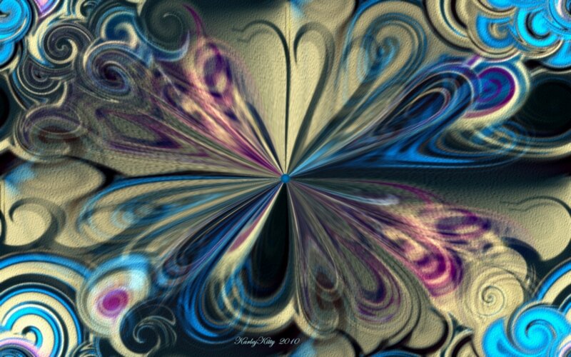 Abstract fractal art with swirls
