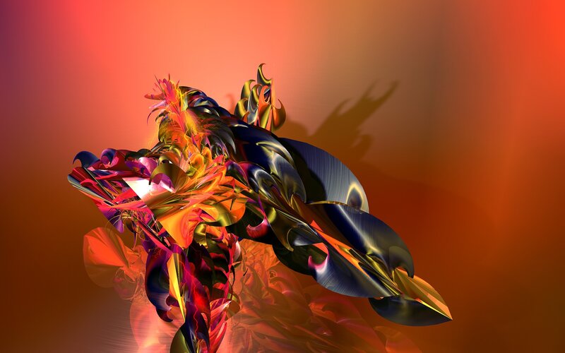Abstract fractal art with vibrant colors