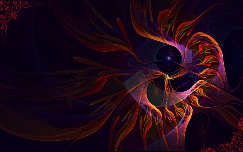 Abstract fractal art with vibrant colors