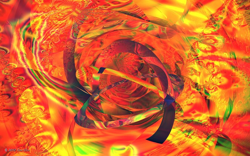 Abstract fractal art with vibrant colors