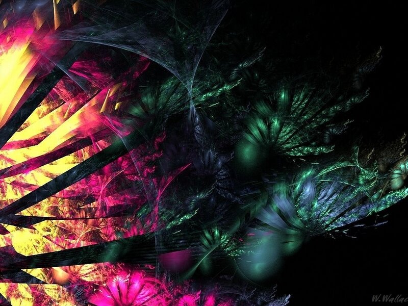 Abstract fractal art with vibrant colors