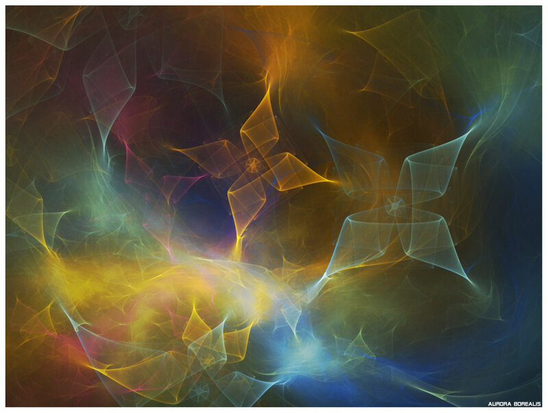 Abstract fractal art with vibrant colors