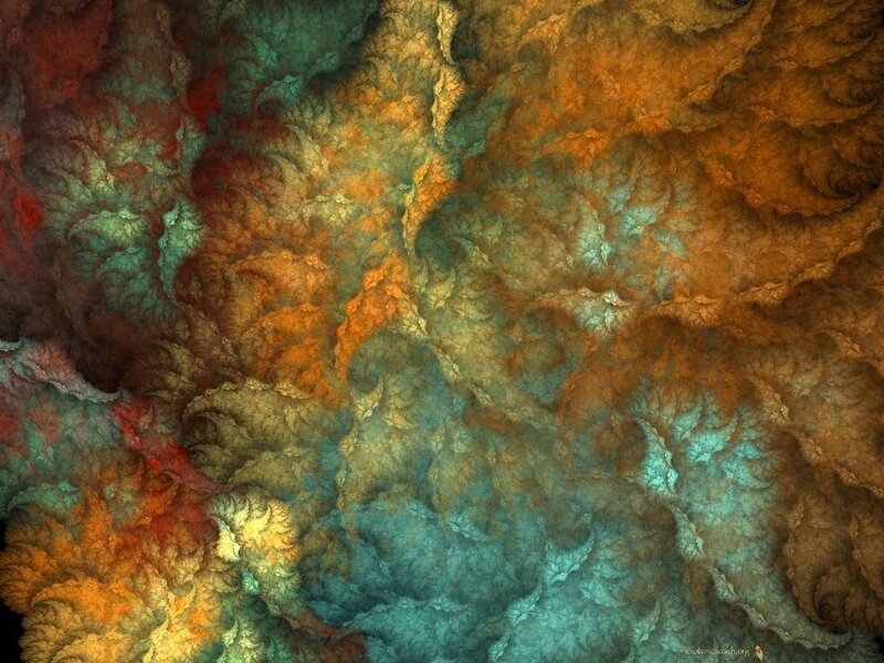 Abstract fractal art with vibrant colors