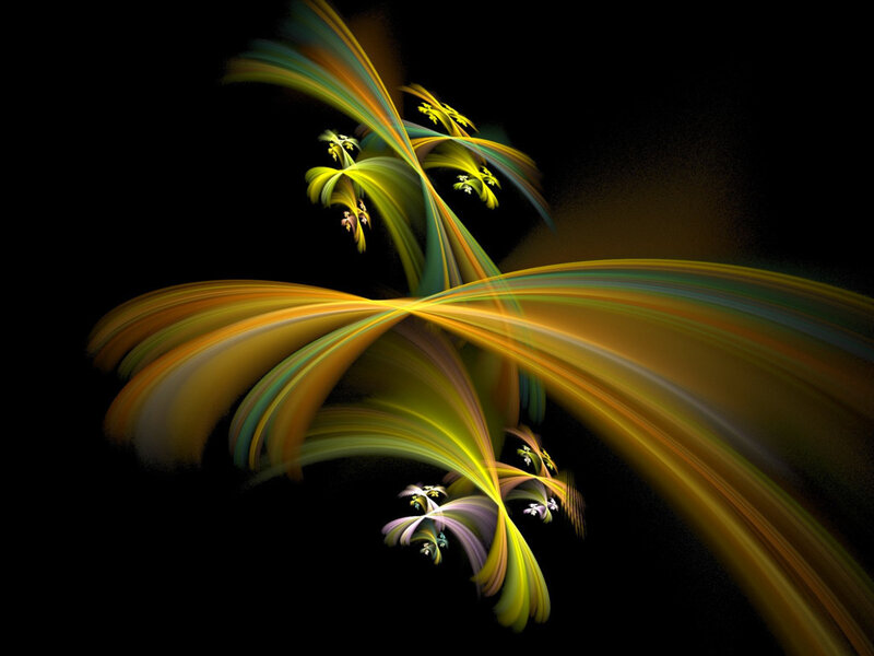 Abstract fractal art with vibrant colors
