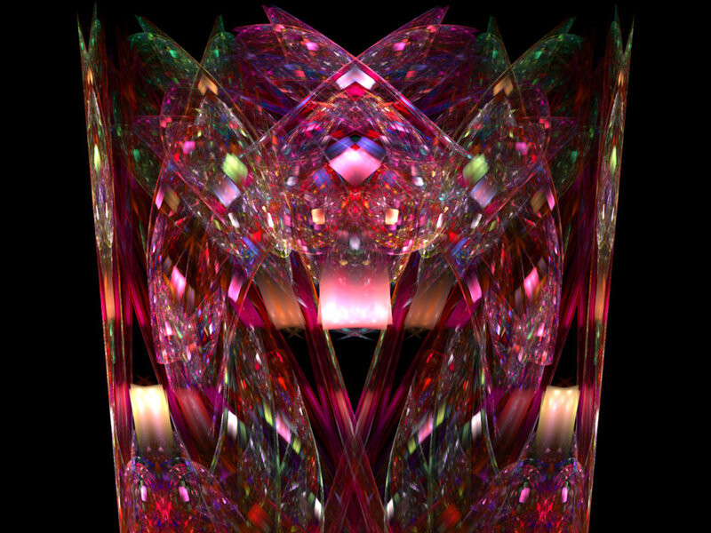 Abstract fractal art with vibrant colors