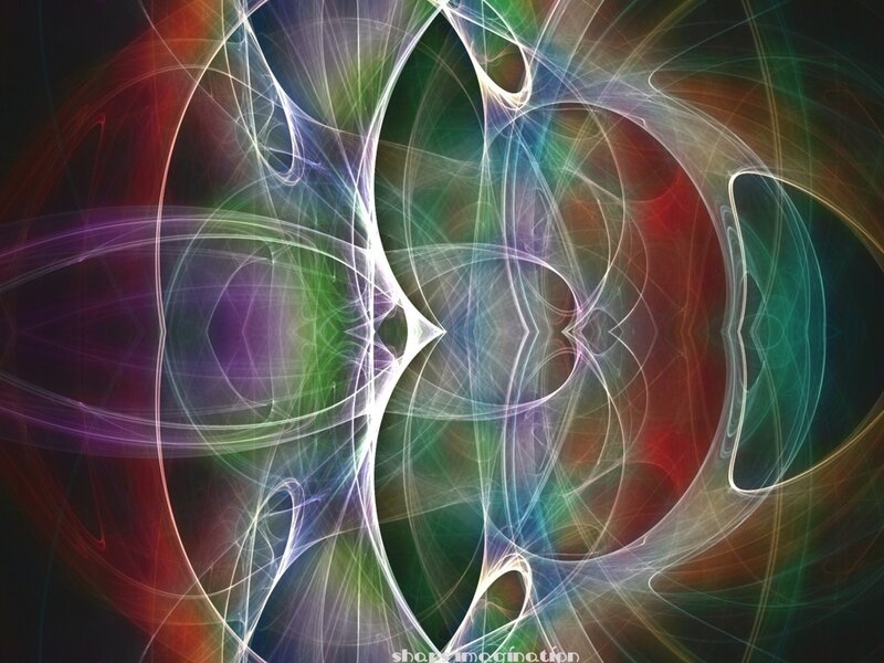 Abstract fractal art with vibrant colors
