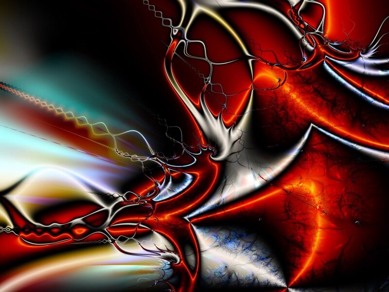 Abstract fractal art with vibrant colors