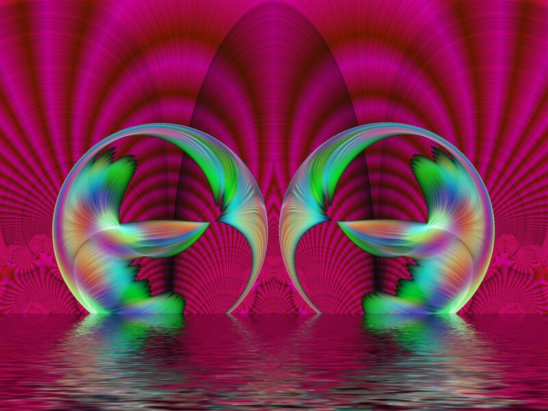 Abstract fractal art with vibrant colors