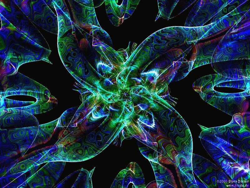 Abstract fractal art with vibrant colors