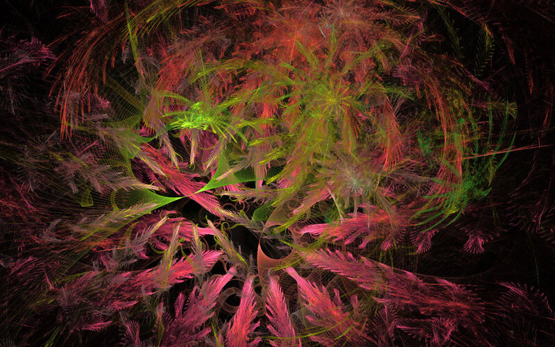 Abstract fractal art with vibrant colors