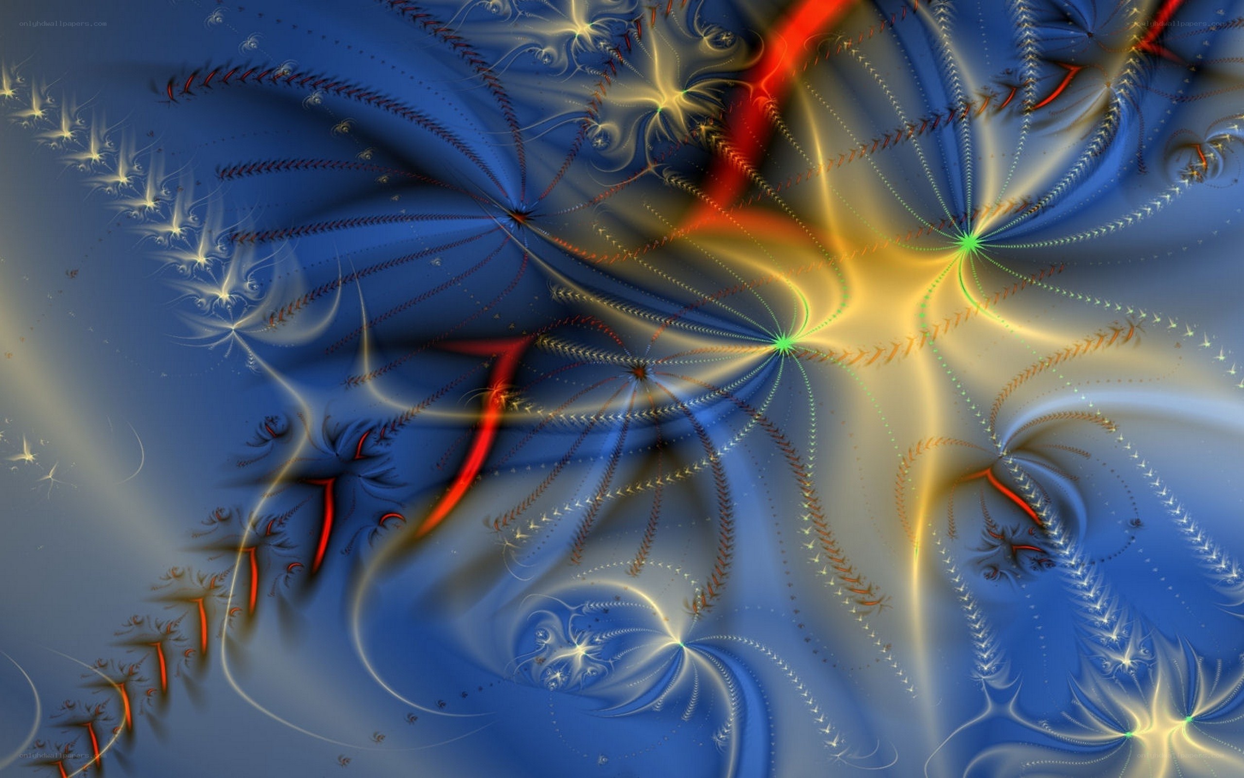 Abstract fractal art with vibrant colors