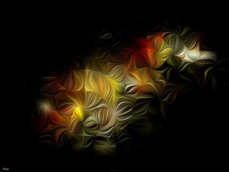 Abstract fractal art with warm colors