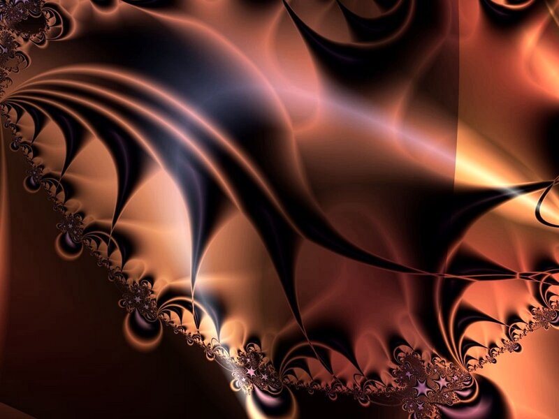 Abstract fractal art with warm tones