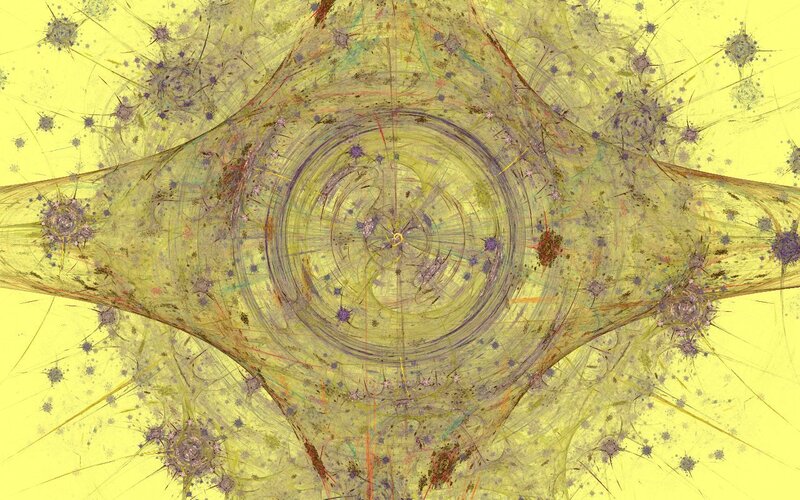 abstract fractal art with yellow background