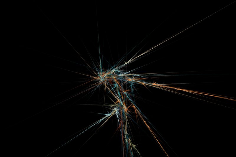 Abstract Fractal Burst — Black