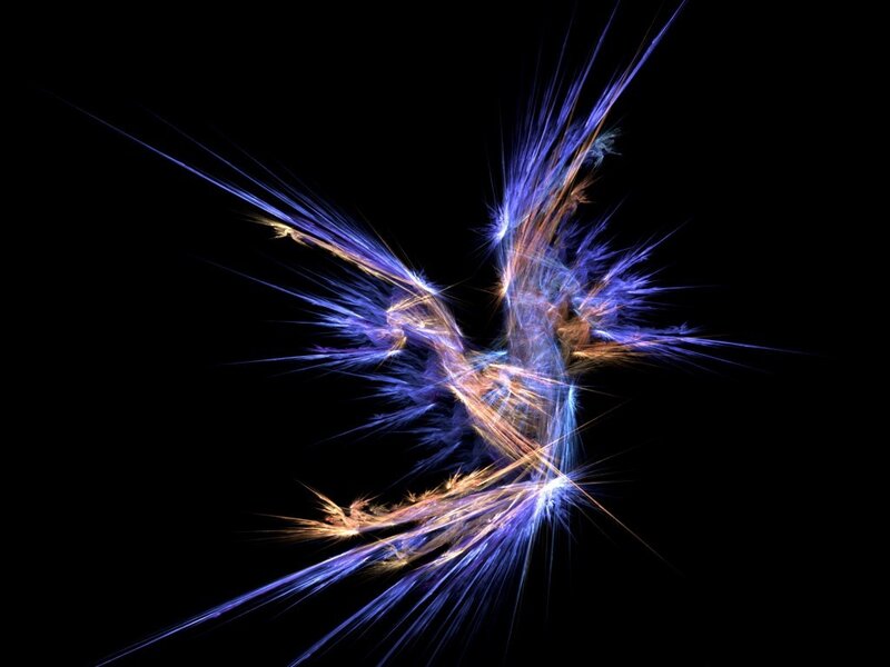 Abstract Fractal Burst — Blue