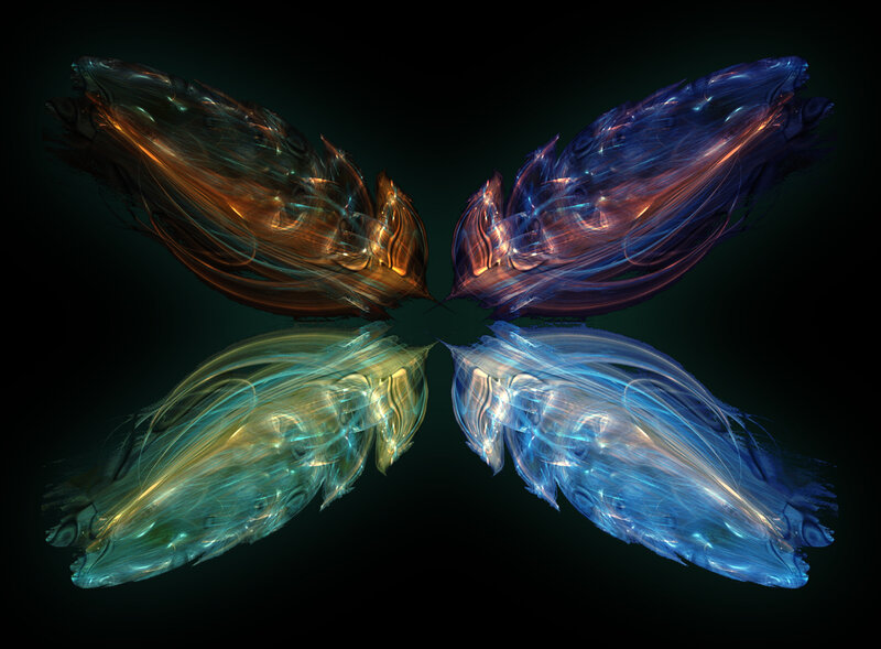 Abstract fractal butterfly wings