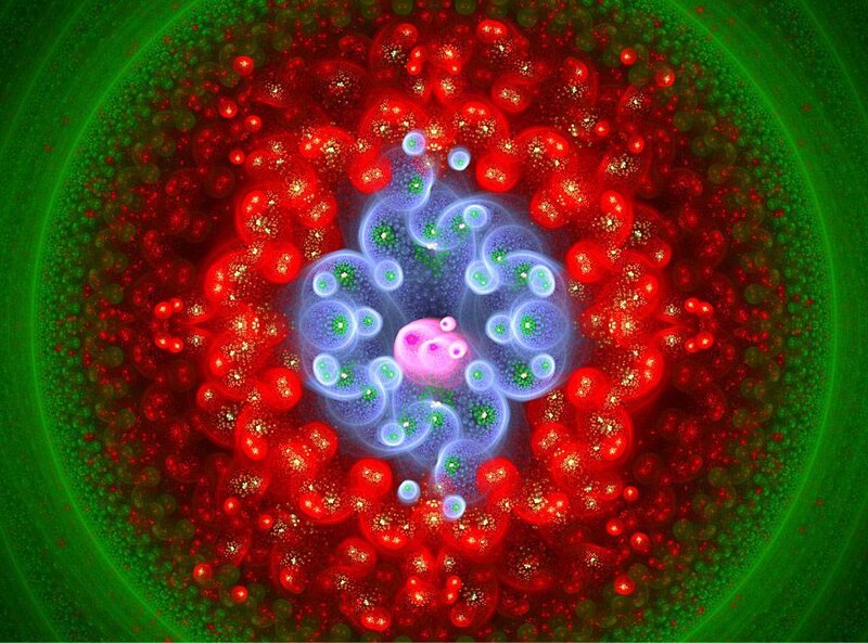 Abstract fractal cellular pattern