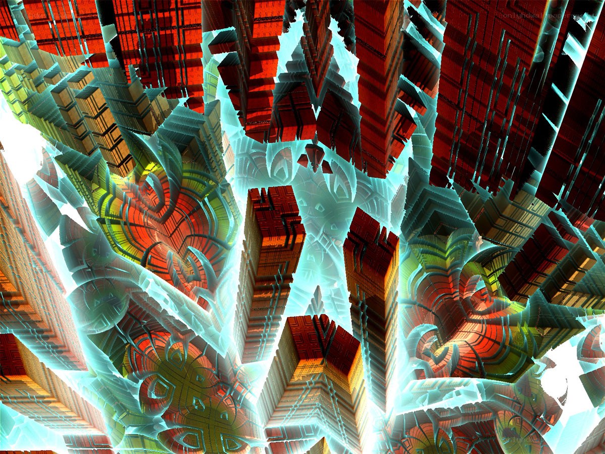 Abstract fractal cityscape