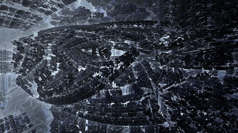 abstract fractal cityscape