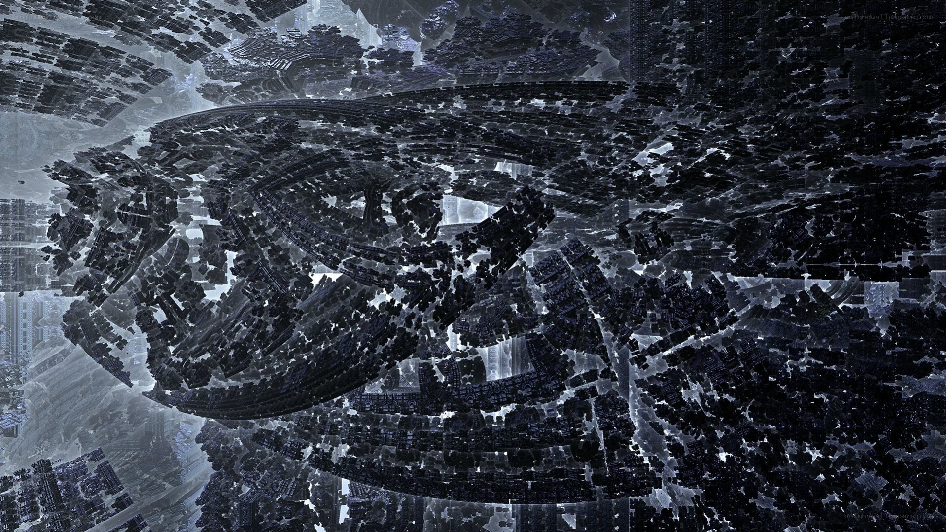 abstract fractal cityscape
