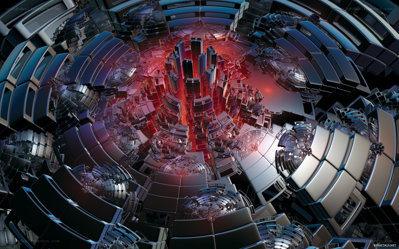 abstract fractal cityscape
