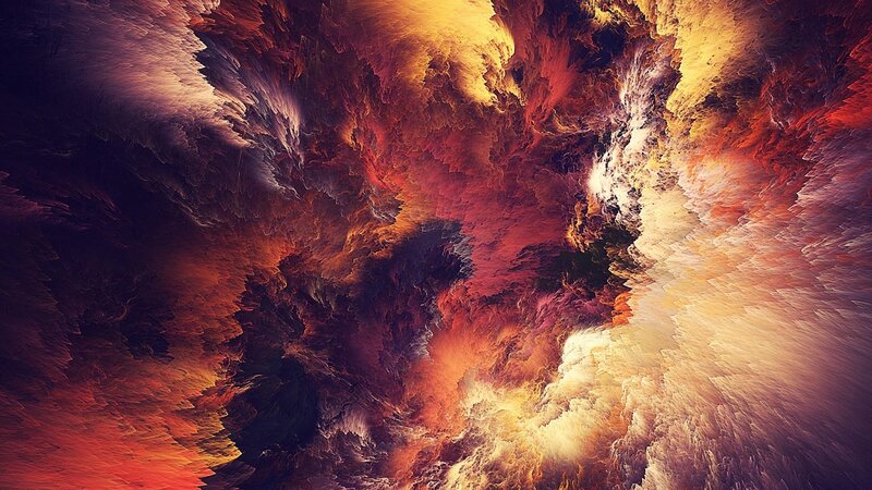 Abstract Fractal Clouds — Red