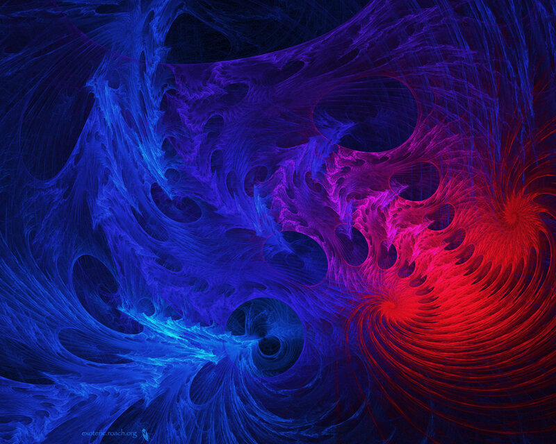 Abstract fractal color swirl