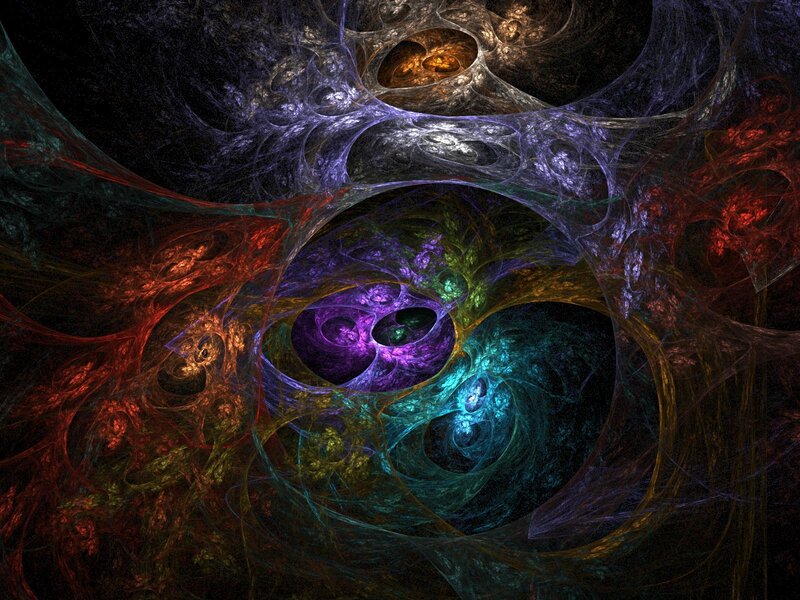 Abstract fractal color swirl
