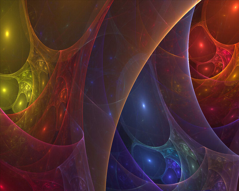 Abstract fractal color waves