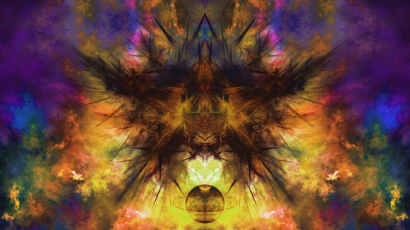 Abstract fractal cosmic explosion