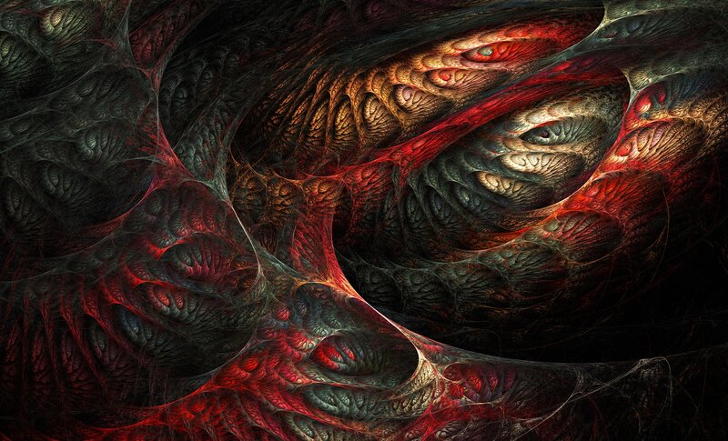 Abstract Fractal Creature — Black