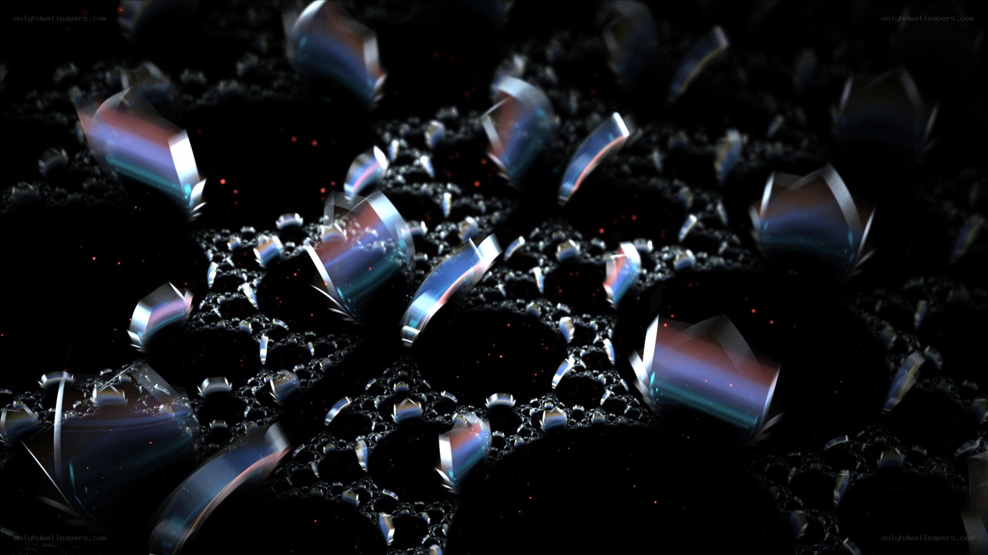 Abstract fractal crystal formation