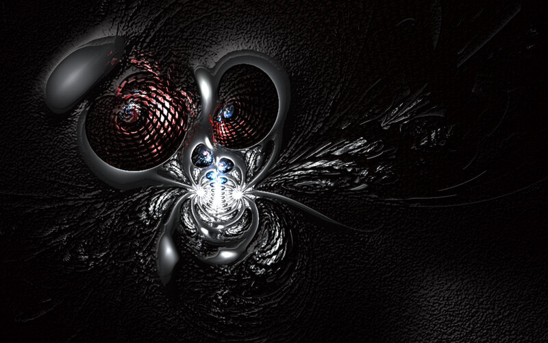 Abstract Fractal Design — Black, Dark