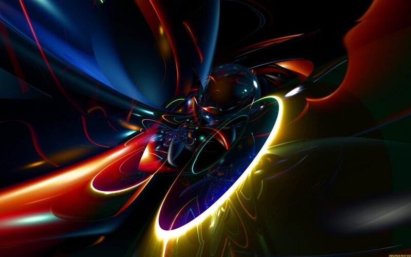 Abstract Fractal Design — Black, Dramatic