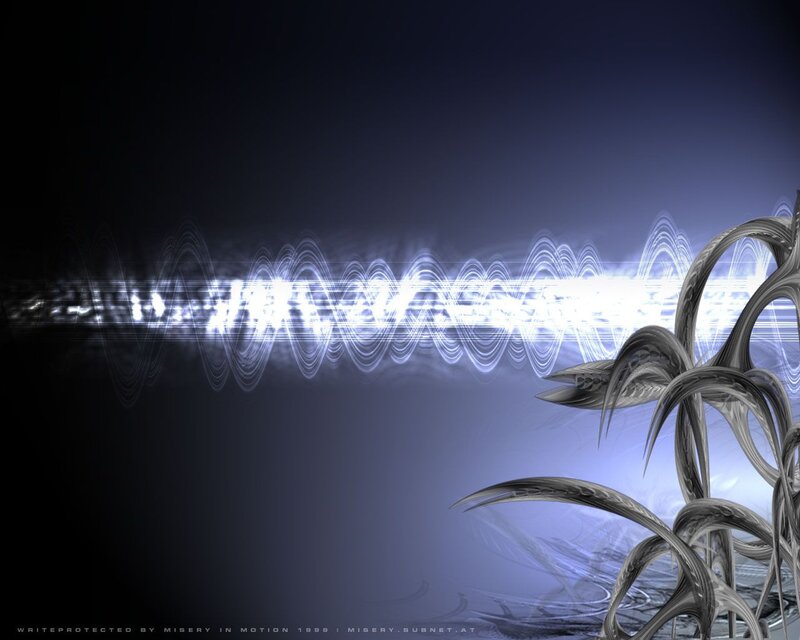 Abstract Fractal Design — Blue, Dramatic