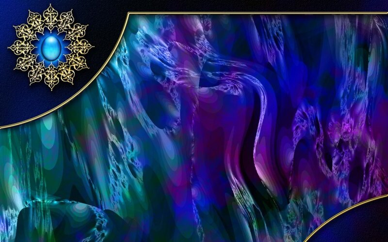 Abstract Fractal Design — Blue