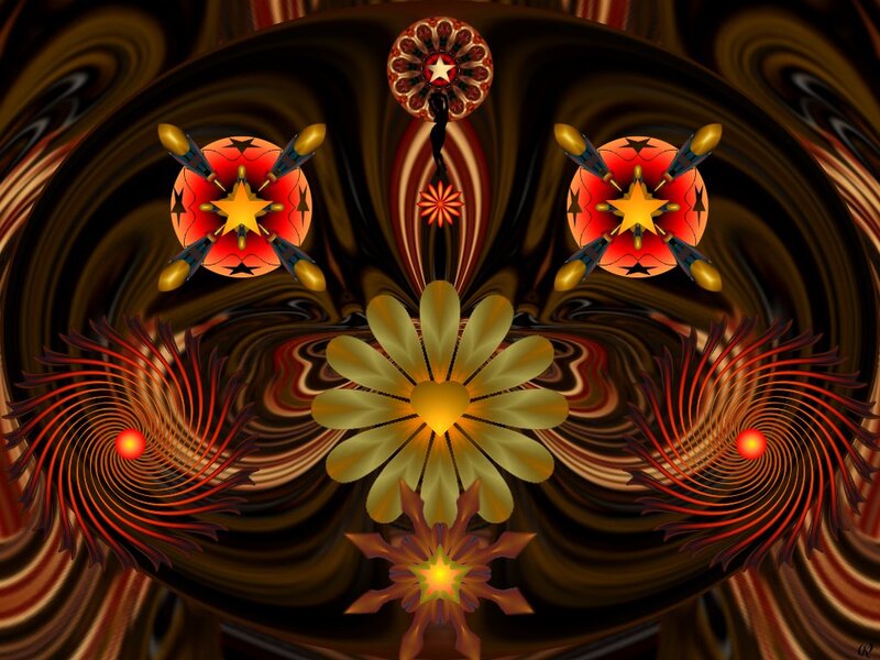 Abstract Fractal Design — Brown, Hypnotic