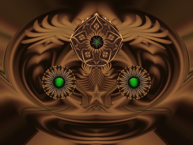 Abstract Fractal Design — Brown