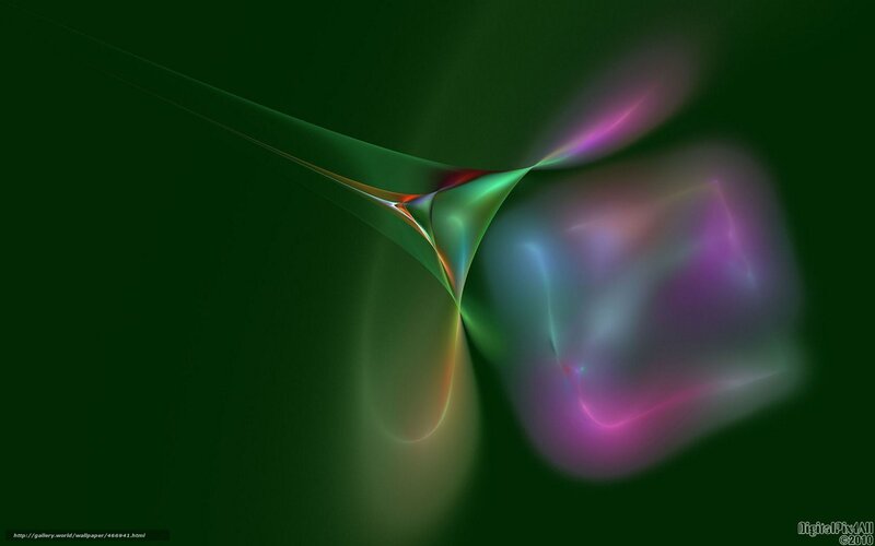 Abstract Fractal Design — Green, Ethereal, Digital Art