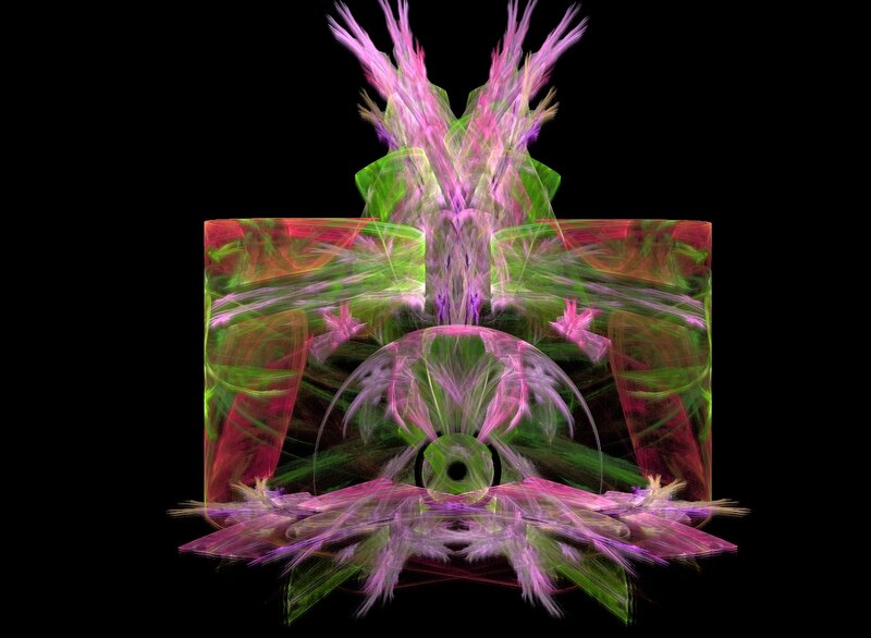 Abstract Fractal Design — Green, Ethereal