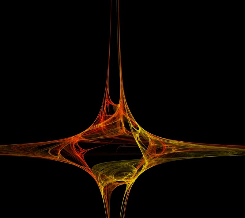 Abstract Fractal Design — Orange