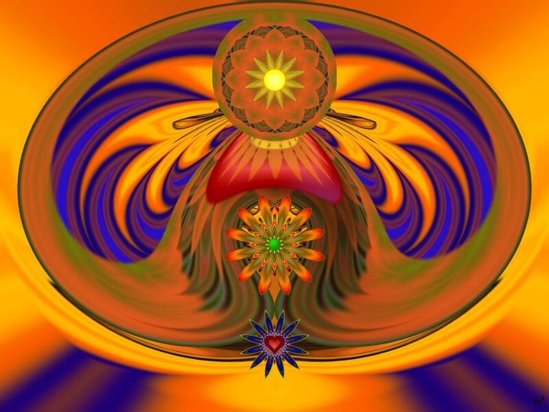 Abstract Fractal Design — Orange, Vibrant