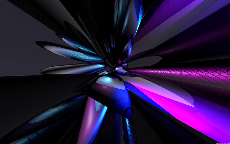 Abstract Fractal Design — Purple, Dramatic