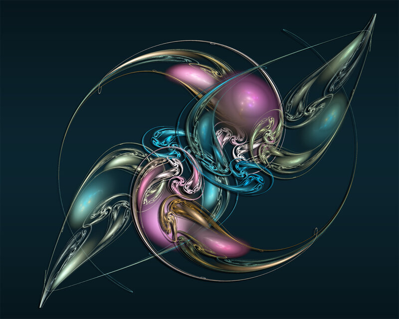 Abstract Fractal Design — Purple, Dynamic, Digital Art