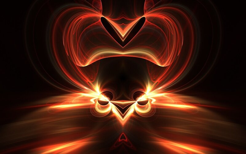 Abstract Fractal Design — Red