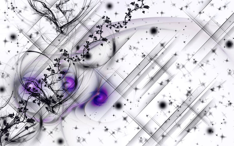 Abstract Fractal Design — White