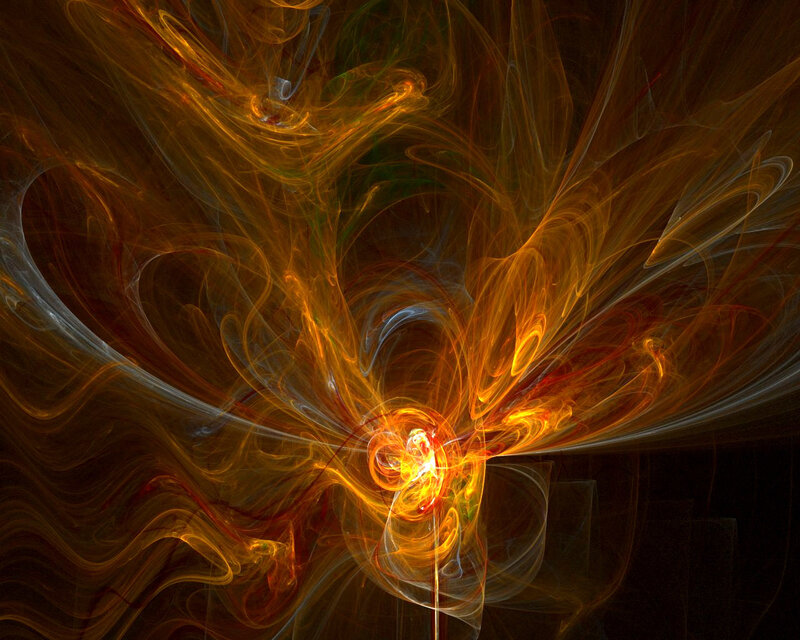 Abstract fractal energy burst